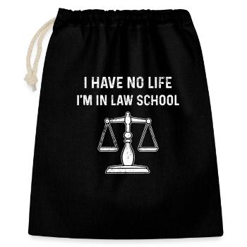 Law student - Gift Bag 40 x 50 cm - black - Front