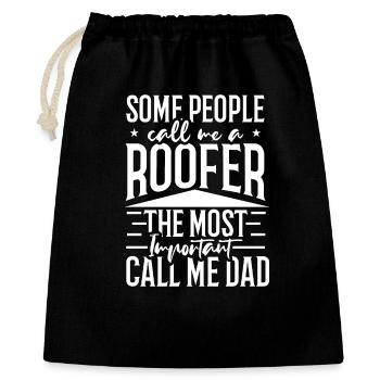 Métiers de couvreur - Sac cadeau 40 x 50 cm - noir - Devant