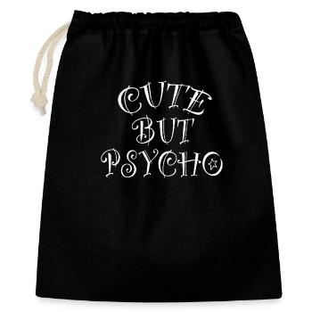 Filles cadeaux mignonnes mais psycho douces mais folles - Sac cadeau 40 x 50 cm - noir - Devant