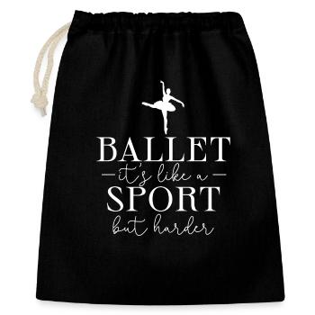 Ballett Ballerina - Geschenkbeutel aus Baumwolle (40 x 50 cm) - Schwarz - Vorne