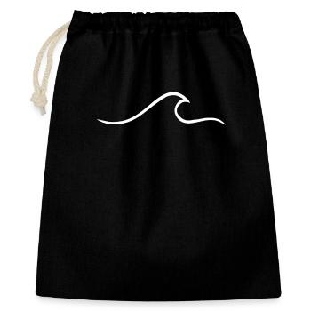 Surfer Wave Gift Surfer Boy Girl Dude Surf - Gift Bag 40 x 50 cm - black - Front