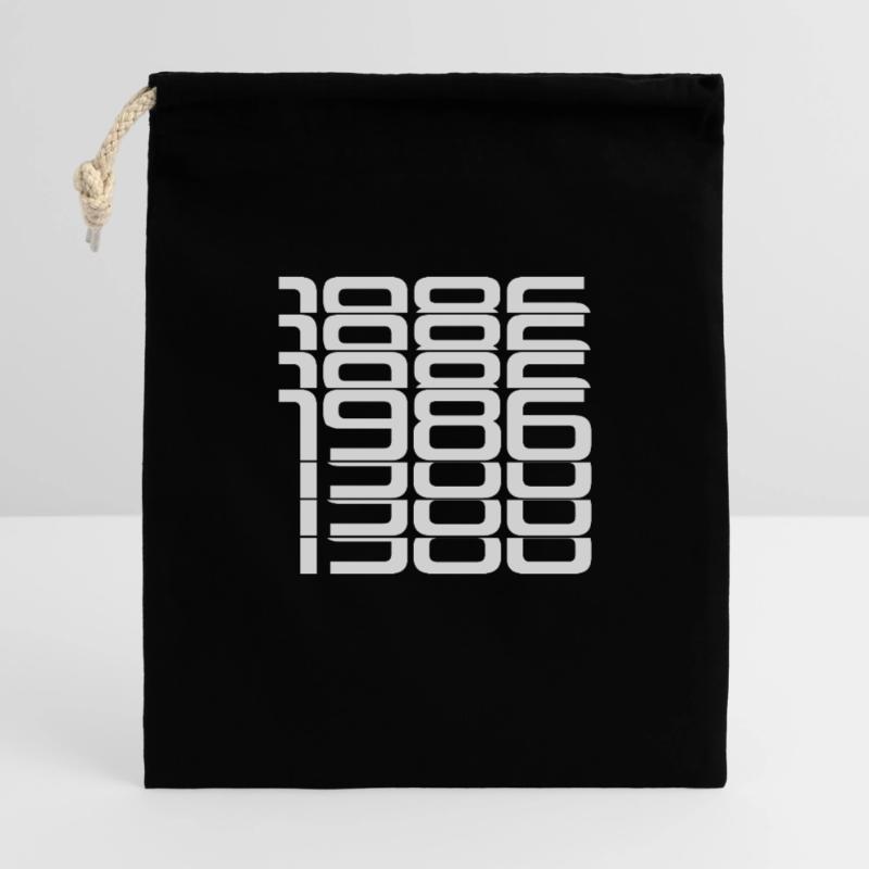 1986 Stack Digits Pattern Gift Bag 40 x 50 cm