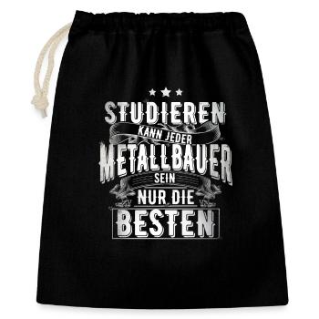 Metallbauer - Geschenkbeutel aus Baumwolle (40 x 50 cm) - Schwarz - Vorne