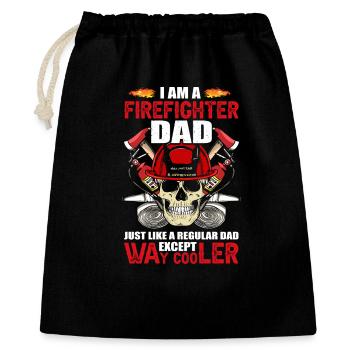 Fire department dad - Gift Bag 40 x 50 cm - black - Front