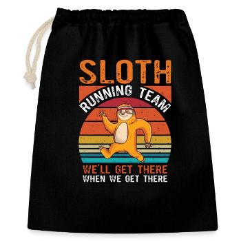 Sloth team running jogging - Gift Bag 40 x 50 cm - black - Front