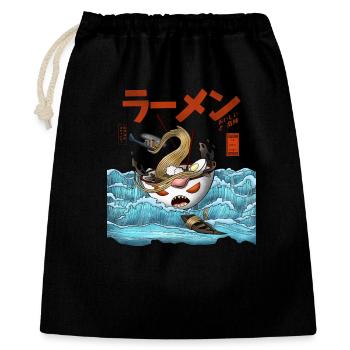 Ramen - Geschenkbeutel aus Baumwolle (40 x 50 cm) - Schwarz - Vorne