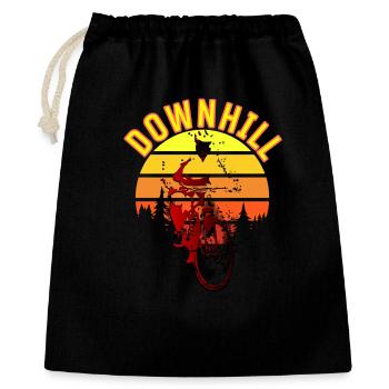VTT Downhill Sunset Cycling - Vintage - Sac cadeau 40 x 50 cm - noir - Devant