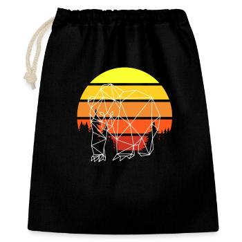 Ours Polygone Sunset - Sac cadeau 40 x 50 cm - noir - Devant
