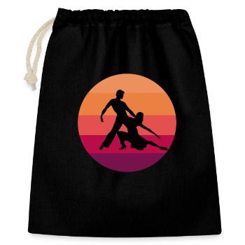 Latin danse couple Salsa Paso Doble - Sac cadeau 40 x 50 cm - noir - Devant