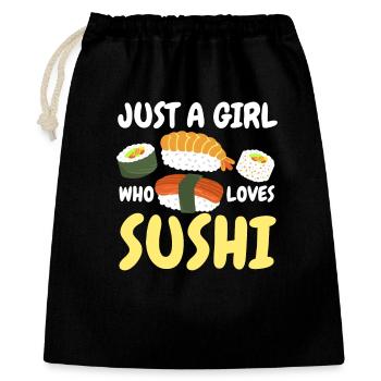 Sushi Japanisch Kawaii Sushi-Liebhaber - Geschenkbeutel aus Baumwolle (40 x 50 cm) - Schwarz - Vorne