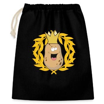 Roi pomme de terre Tuberelet légumes Couronne de laurier - Sac cadeau 40 x 50 cm - noir - Devant