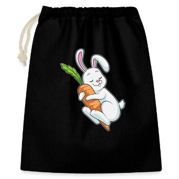 Lapin Carotte - Sac cadeau 40 x 50 cm - noir - Devant