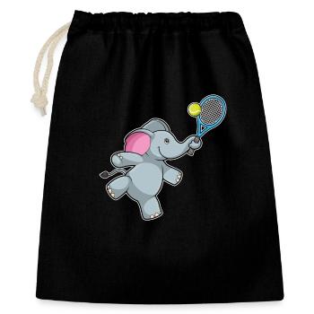Raquette de tennis éléphant - Sac cadeau 40 x 50 cm - noir - Devant