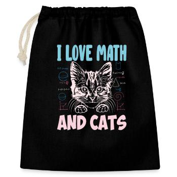 Math Kitty Cat J’adore Math et chats Professeur de mathématiques - Sac cadeau 40 x 50 cm - noir - Devant