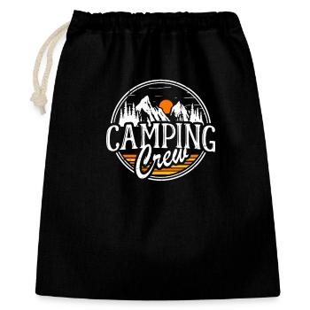 Camping Crew Tente Aventure Camp Nature Camper Team - Sac cadeau 40 x 50 cm - noir - Devant