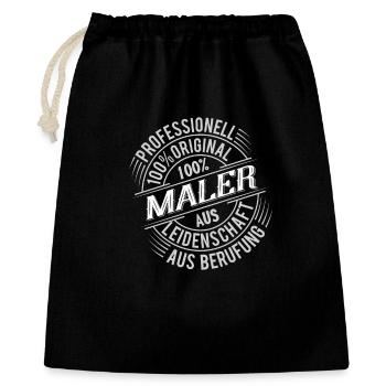 Maler - Geschenkbeutel aus Baumwolle (40 x 50 cm) - Schwarz - Vorne