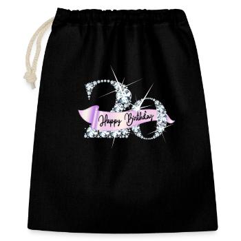 Happy Birthday 20th Birthday Gift Diamond Glamour - Gift Bag 40 x 50 cm - black - Front
