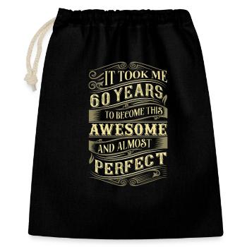 60th birthday 60 years - Gift Bag 40 x 50 cm - black - Front