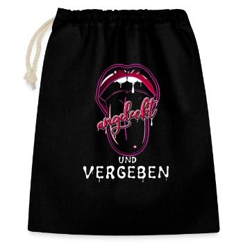 Verliebt - Geschenkbeutel aus Baumwolle (40 x 50 cm) - Schwarz - Vorne