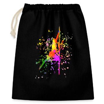 Pole Dance Fitness Couleur Splash Pole Dance - Sac cadeau 40 x 50 cm - noir - Devant