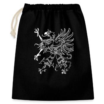 Vorpommern Greif - Geschenkbeutel aus Baumwolle (40 x 50 cm) - Schwarz - Vorne