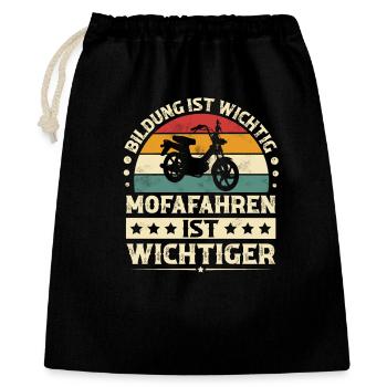 Mofa - Geschenkbeutel aus Baumwolle (40 x 50 cm) - Schwarz - Vorne