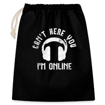 Online-Streaming Online-Streamer - Geschenkbeutel aus Baumwolle (40 x 50 cm) - Schwarz - Vorne