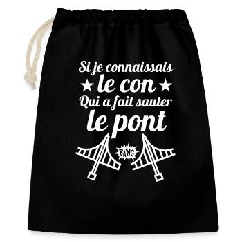 septième compagnie, 7ème compagnie, film culte - Sac cadeau 40 x 50 cm - noir - Devant