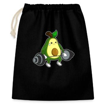 Avocado Bodybuilder Barbell Bodybuilding - Gift Bag 40 x 50 cm - black - Front