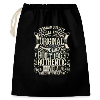 1963 Born Birthday Retro Vintage - Gift Bag 40 x 50 cm - black - Front