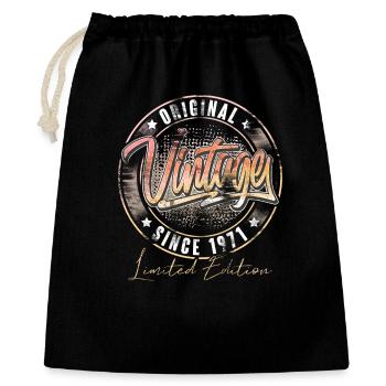 1971 Year of birth Birthday Vintage - Gift Bag 40 x 50 cm - black - Front