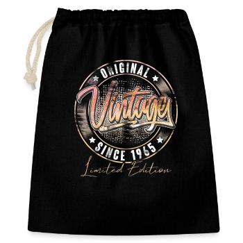 1965 Année de naissance Anniversaire Vintage - Sac cadeau 40 x 50 cm - noir - Devant