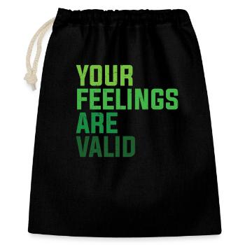 Mental Health Your Feelings Are Valid - Gift Bag 40 x 50 cm - black - Front