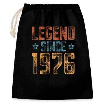 1976 Naissance Année de naissance Anniversaire - Sac cadeau 40 x 50 cm - noir - Devant