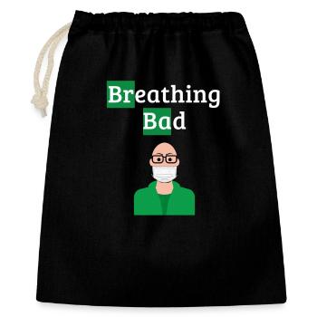 Breathing Bad - Humour covid - Sac cadeau 40 x 50 cm - noir - Devant