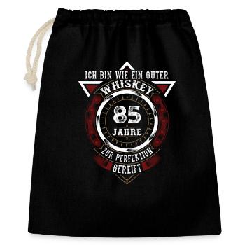 85. Geburtstag Whiskey Whisky - Geschenkbeutel aus Baumwolle (40 x 50 cm) - Schwarz - Vorne