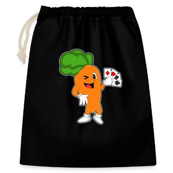 Cartes de poker carotte - Sac cadeau 40 x 50 cm - noir - Devant