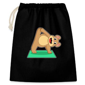 Bear Yoga Fitness Gymnastics - Sac cadeau 40 x 50 cm - noir - Devant