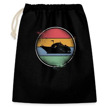 Kreuzfahrtschiff Kreuzfahrt - Geschenkbeutel aus Baumwolle (40 x 50 cm) - Schwarz - Vorne