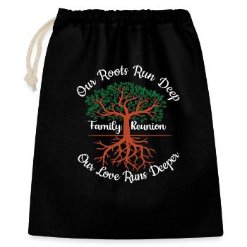 Réunion de famille Nos racines sont profondes - Sac cadeau 40 x 50 cm - noir - Devant