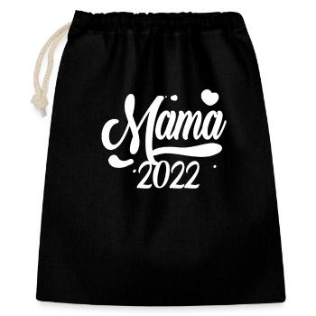 Maman 2022 Mère Grossesse Enceinte - Sac cadeau 40 x 50 cm - noir - Devant