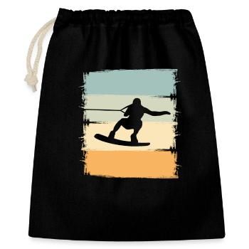 Wakeskaten Wakeskating Wakeskater Wakeboard - Sac cadeau 40 x 50 cm - noir - Devant