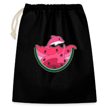 Dolphin Watermelon - Gift Bag 40 x 50 cm - black - Front