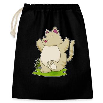 Cat Yoga Fitness Gymnastics - Gift Bag 40 x 50 cm - black - Front