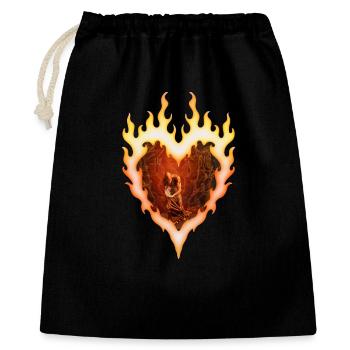 in the dark night - Gift Bag 40 x 50 cm - black - Front