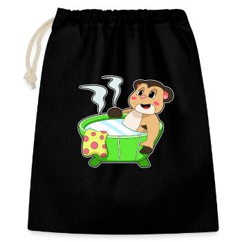 Meerkat Bathing Bathtub - Gift Bag 40 x 50 cm - black - Front