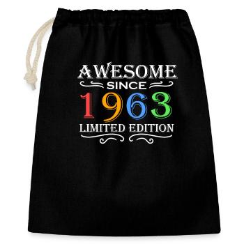 1963 - Born 1963 - Gift Bag 40 x 50 cm - black - Front