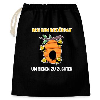 Imker - Geschenkbeutel aus Baumwolle (40 x 50 cm) - Schwarz - Vorne