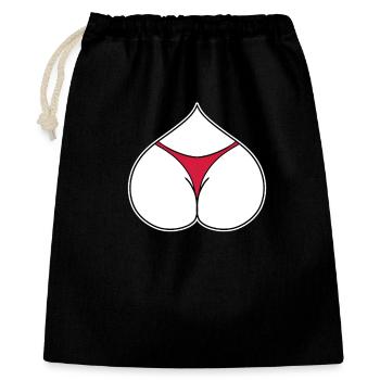 Ass Heart Love - Gift Bag 40 x 50 cm - black - Front