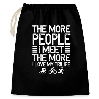 The More People I Meet Trilife - Gift Bag 40 x 50 cm - black - Front